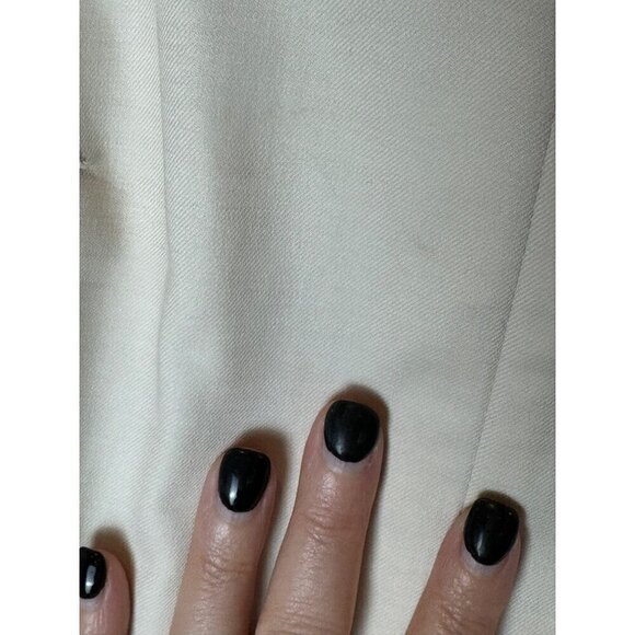 Helmut Lang Skirt Women 2 Beige Natural Textured Twill Pencil Skirt Careercore - Picture 10 of 13